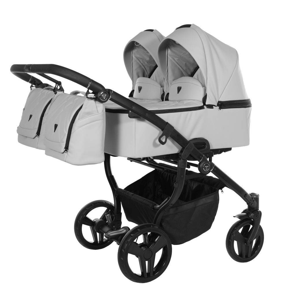 JUNAMA Wózek bliźniaczy 2w1 Duo V3 Eco 78 cm Szary